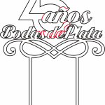 Letrero 25 años - Vector descarganle para corte CNC y grabado laser gratis | Stanser