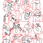 Alfabeto de animales - Vector descarganle para corte CNC y grabado laser gratis | Stanser