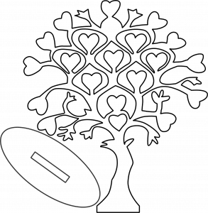 Árbol con ramas de corazón