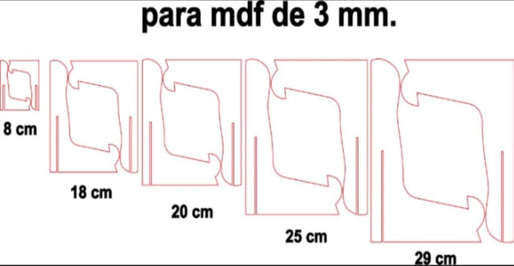 Atriles de mdf en 3mm — vector para corte CNC