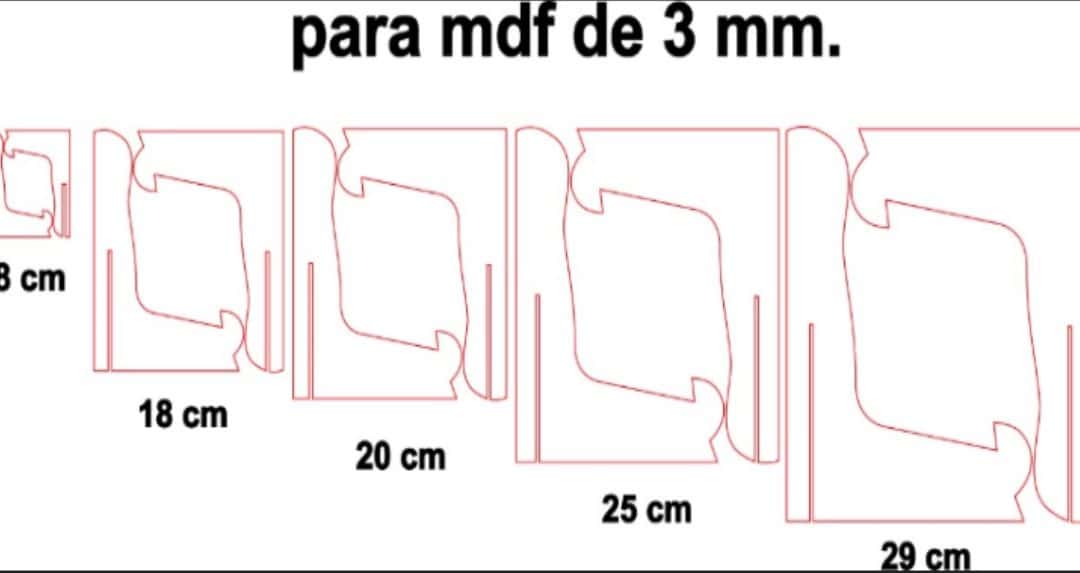 Atriles de mdf en 3mm