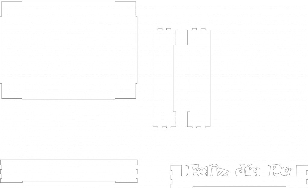 Bandeja feliz día — vector para corte CNC