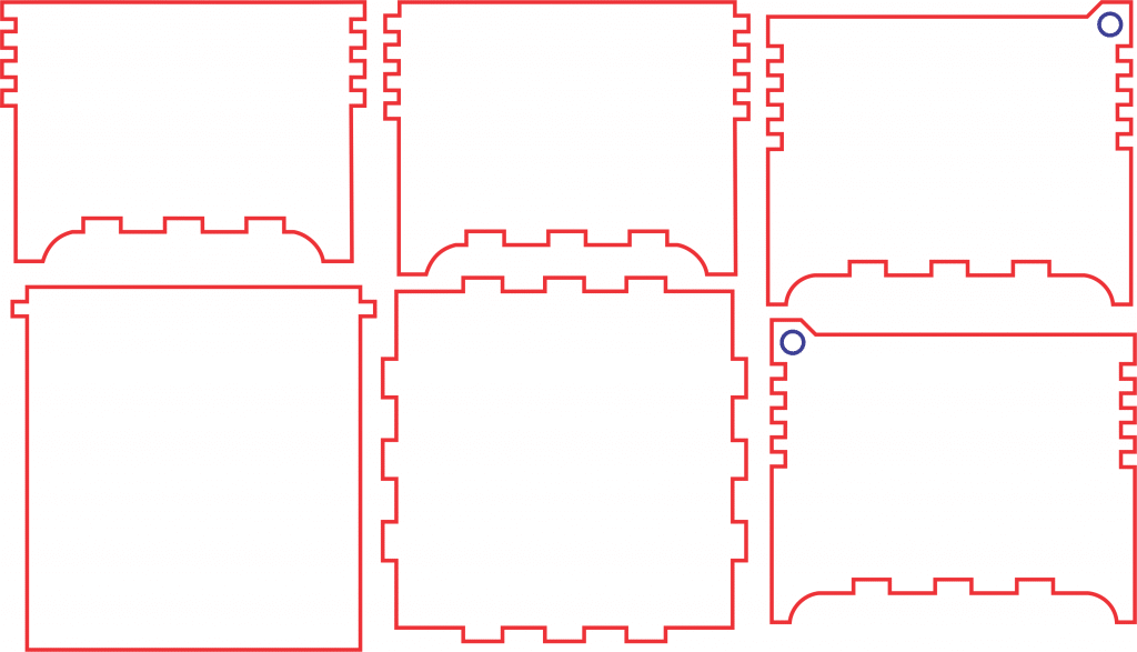 Caja 06 — vector para corte CNC