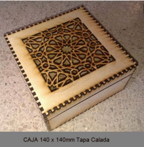 Caja con tapa calada