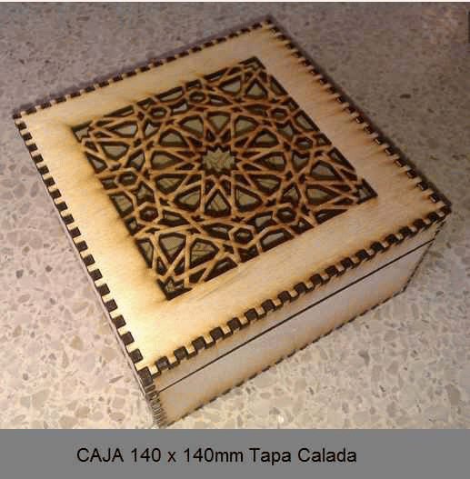 Caja con tapa calada