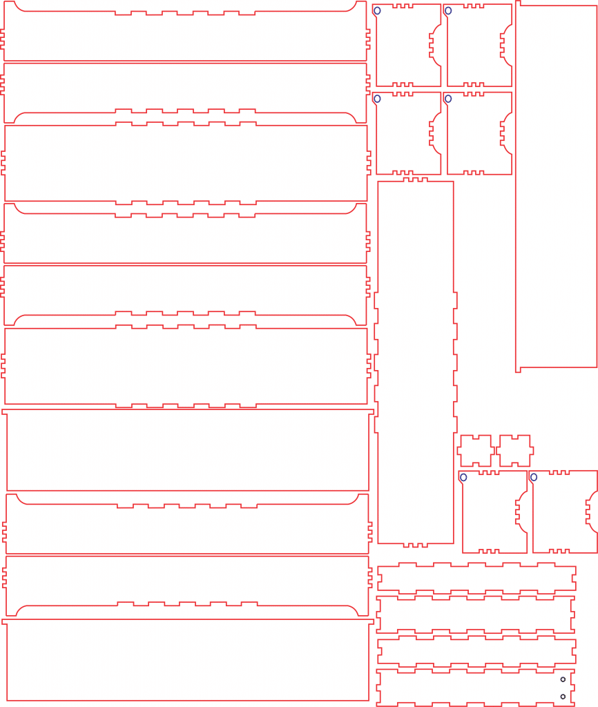Caja cuchillos — vector para corte CNC