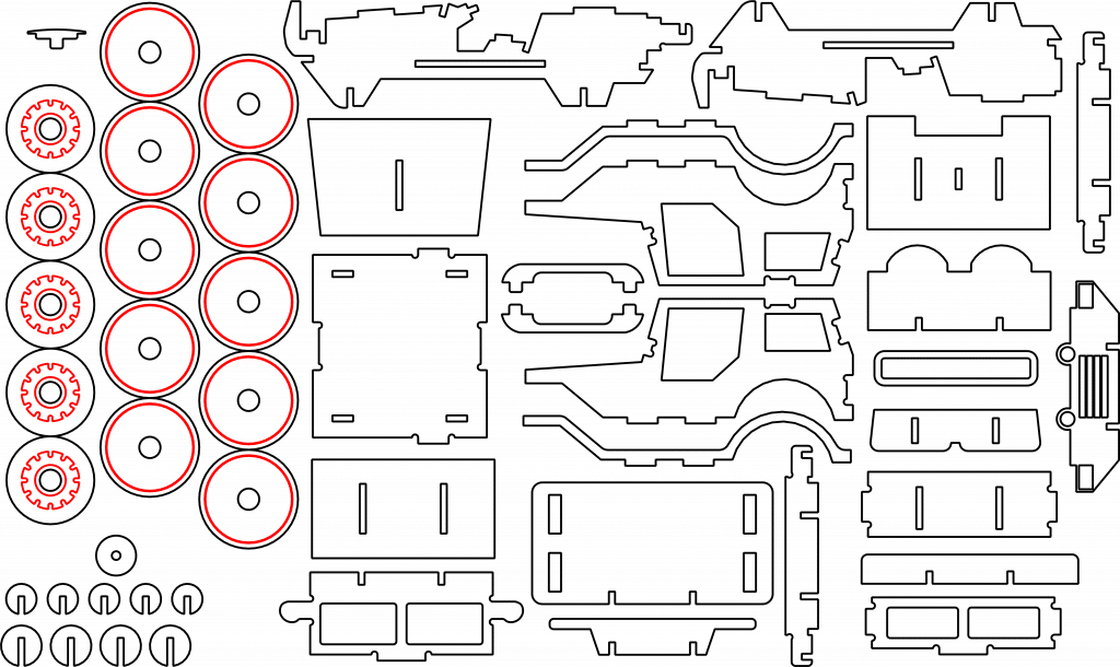 Camión de carga — vector para corte CNC