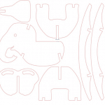 Elefante - Vector descarganle para corte CNC y grabado laser gratis | Stanser