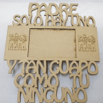 Portarretrato "Padre solo hay uno" - Vector descarganle para corte CNC y grabado laser gratis | Stanser