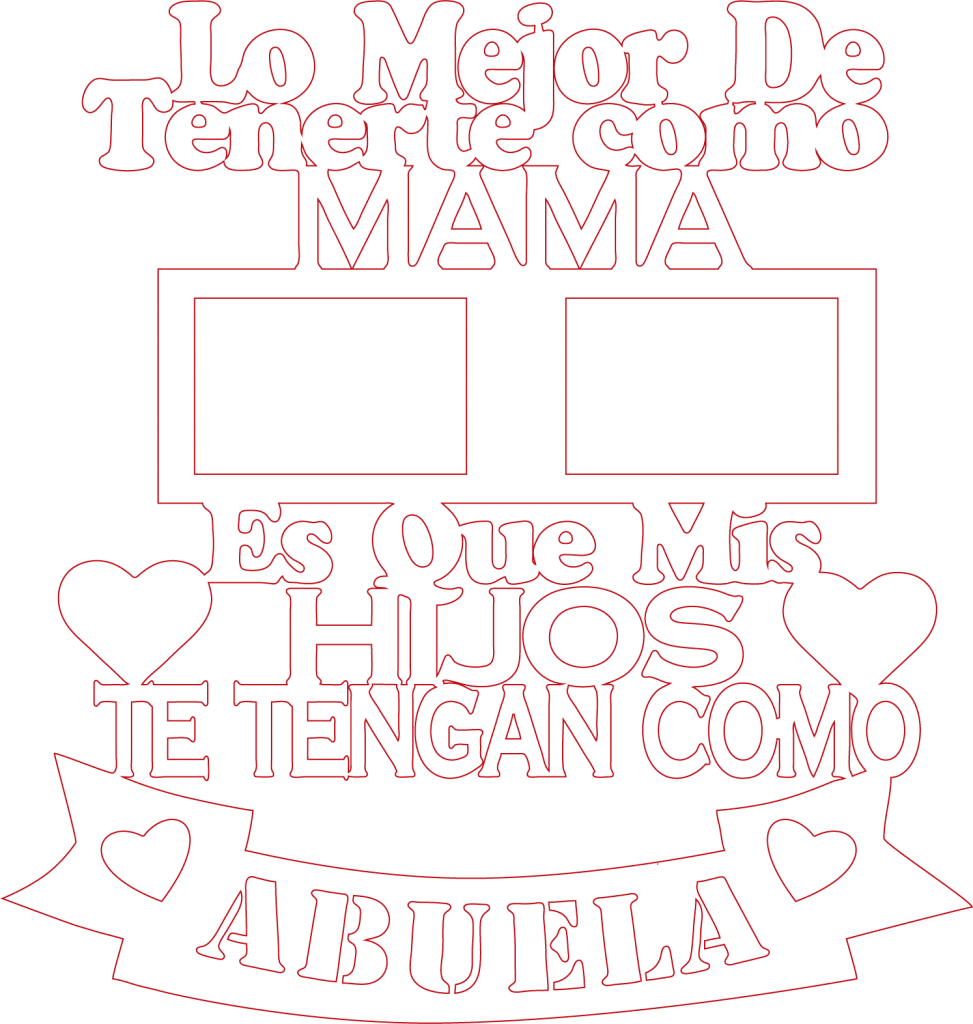 Portarretrato mamá — vector para corte CNC