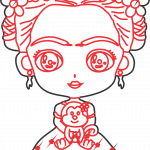 Frida Kahlo - Vector SVG DXF para CNC Router y Laser CO2 - Descargable gratis | Stanser