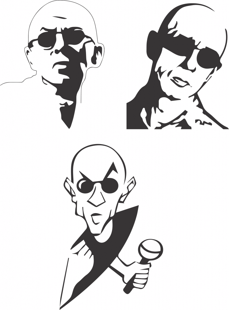 Cantante — vector para corte CNC