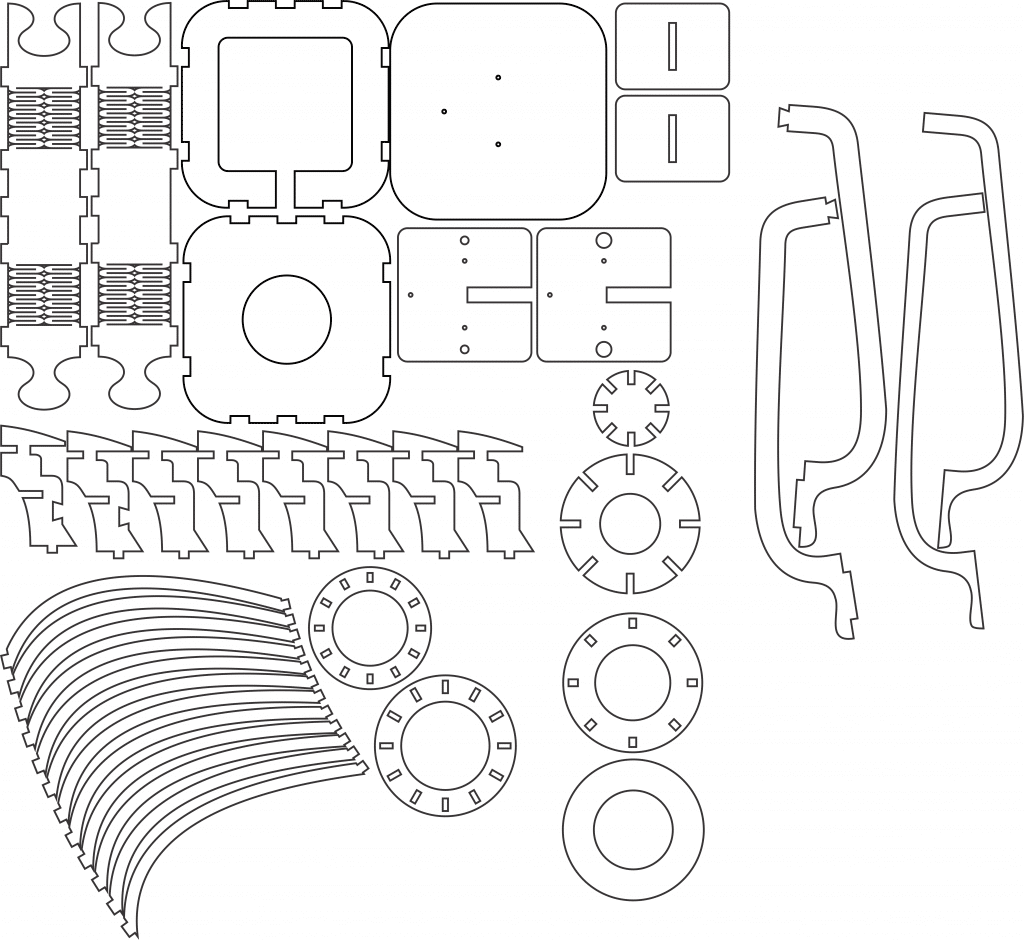 Lámpara cuadro — vector para corte CNC