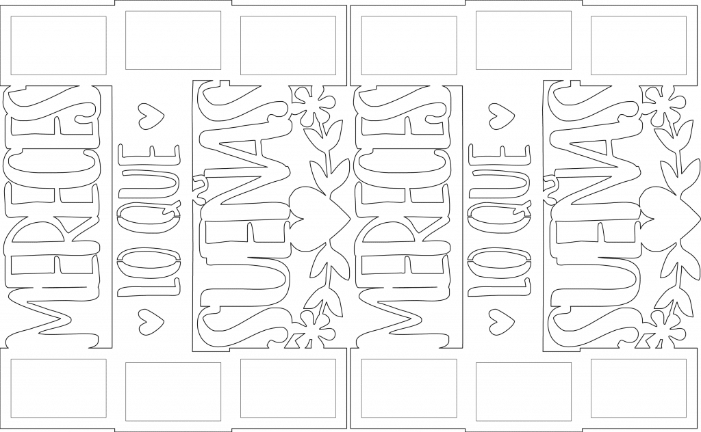 Cuadro decorativo — vector para corte CNC