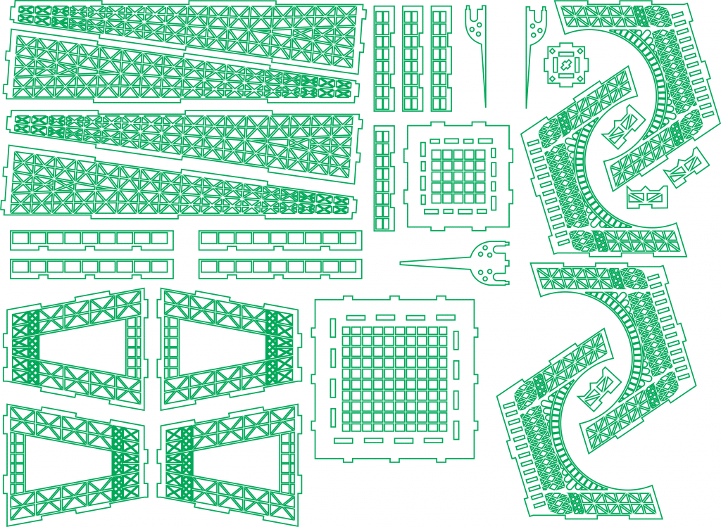 Torre Eiffel de 60 cm — vector para corte CNC