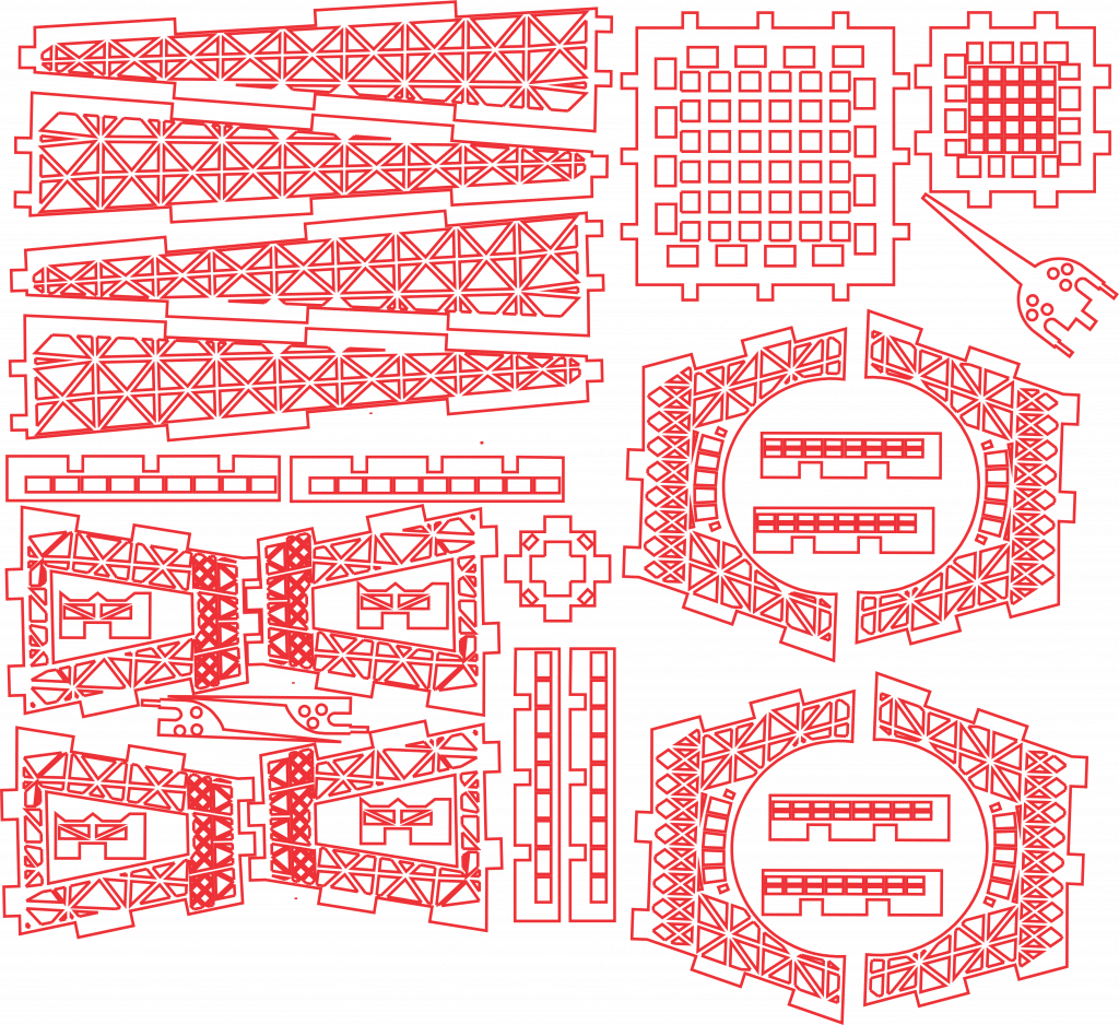 Torre Eiffel de 25cm — vector para corte CNC