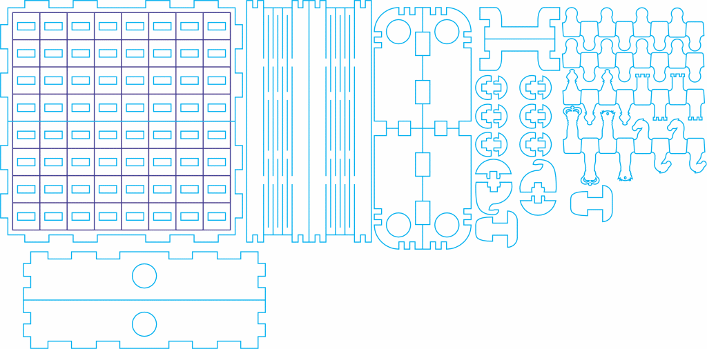 Ajedrez — vector para corte CNC