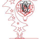 Árbol de navidad con esfera - Vector SVG DXF para CNC Router y Laser CO2 - Descargable gratis | Stanser