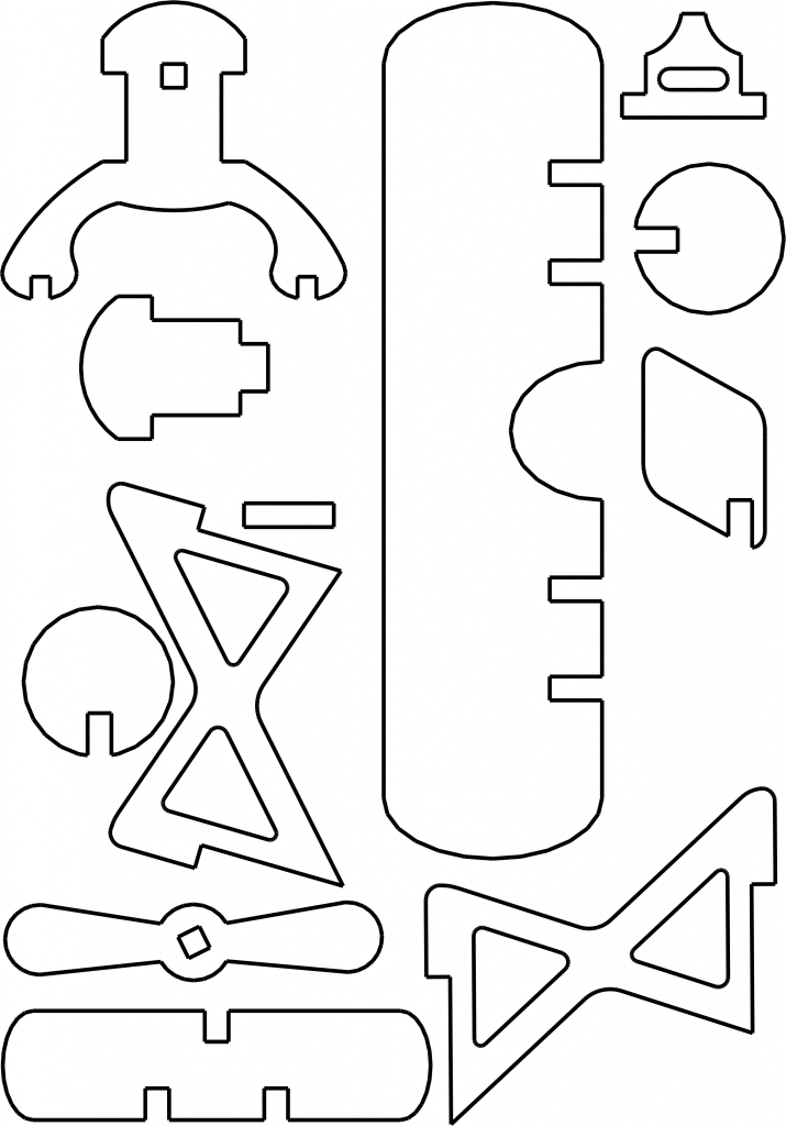 Avión — vector para corte CNC
