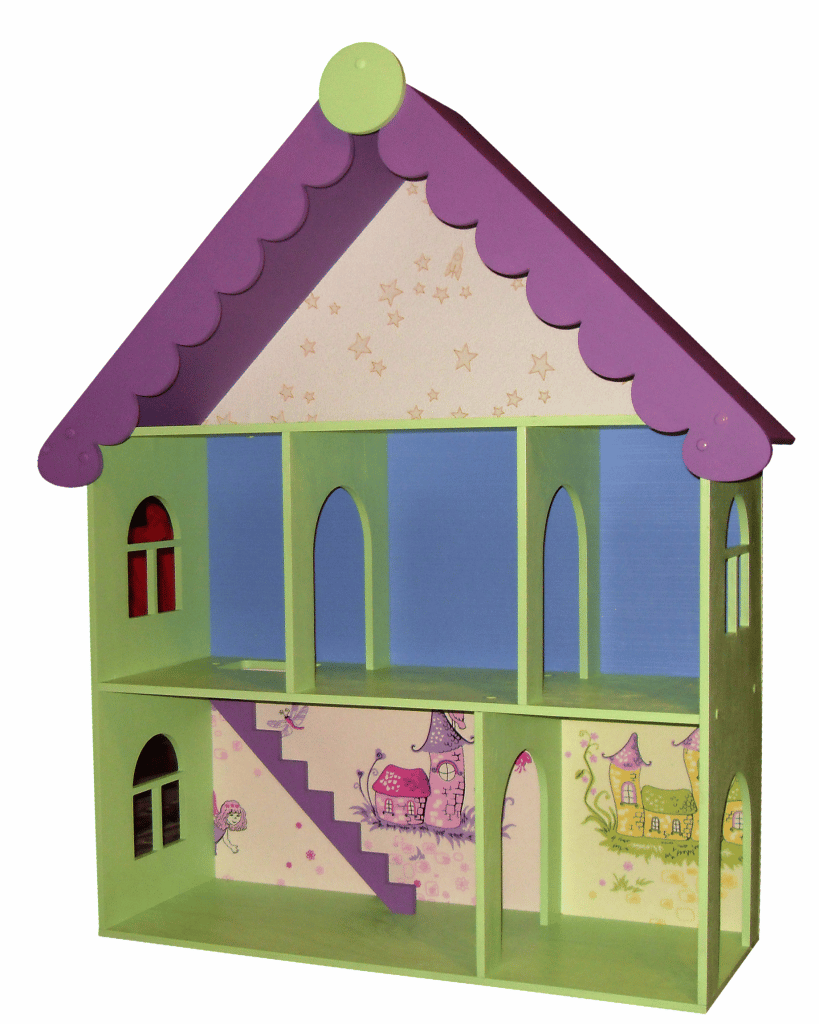 Casa para muñecas color verde — vector para corte CNC