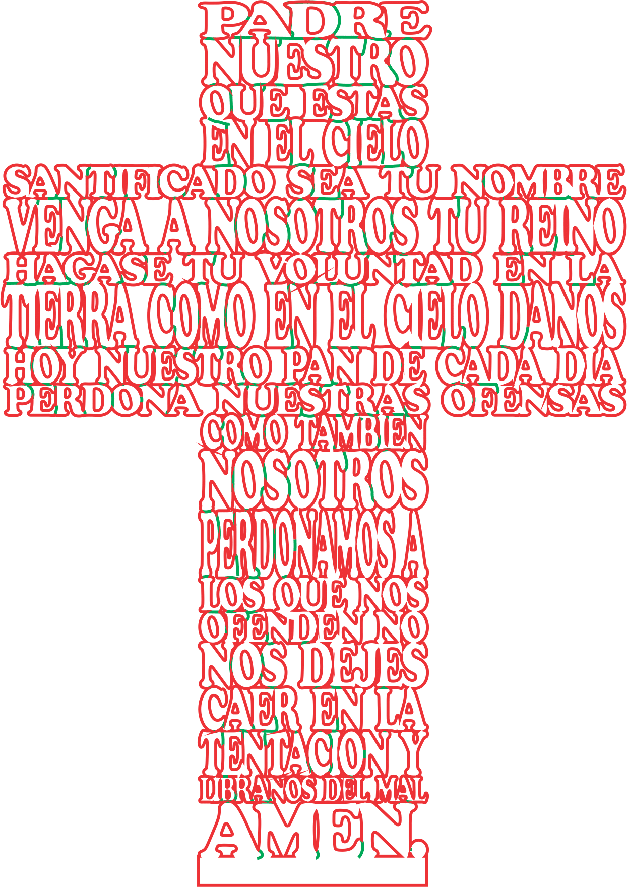 Actualizar 86+ imagen padre nuestro cruz vector