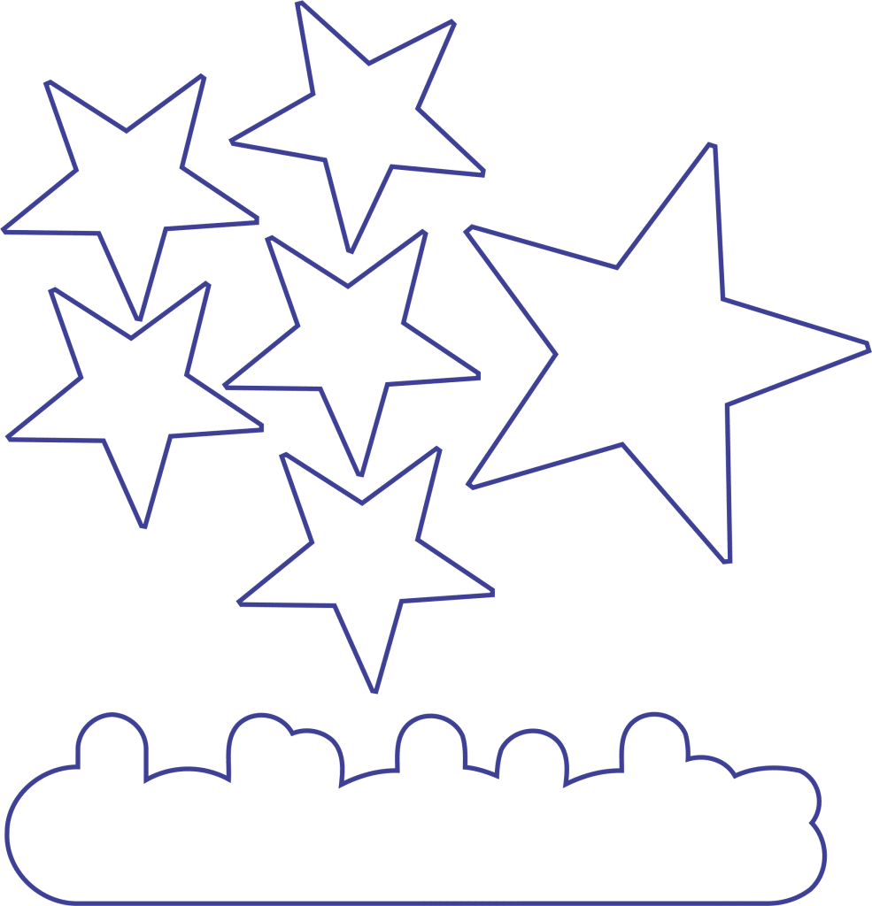 Estrellitas — vector para corte CNC