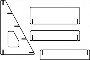 Estante triangular