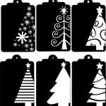 Etiquetas de navidad - Vector descarganle para corte CNC y grabado laser gratis | Stanser