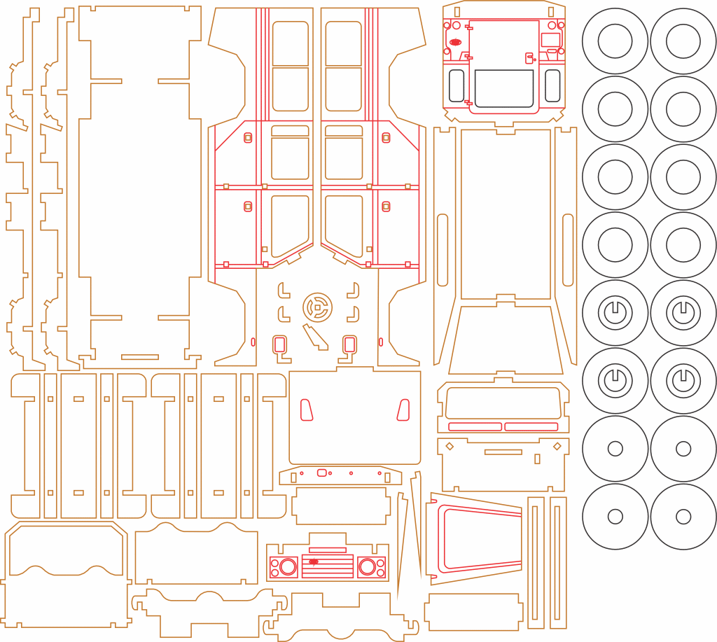 Locomotora — vector para corte CNC