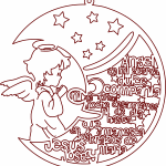 Media luna con oración - Vector SVG DXF para CNC Router y Laser CO2 - Descargable gratis | Stanser