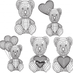 Osos 3D - Vector descarganle para corte CNC y grabado laser gratis | Stanser