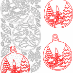 Esferas navideñas 1 - Vector SVG DXF para CNC Router y Laser CO2 - Descargable gratis | Stanser