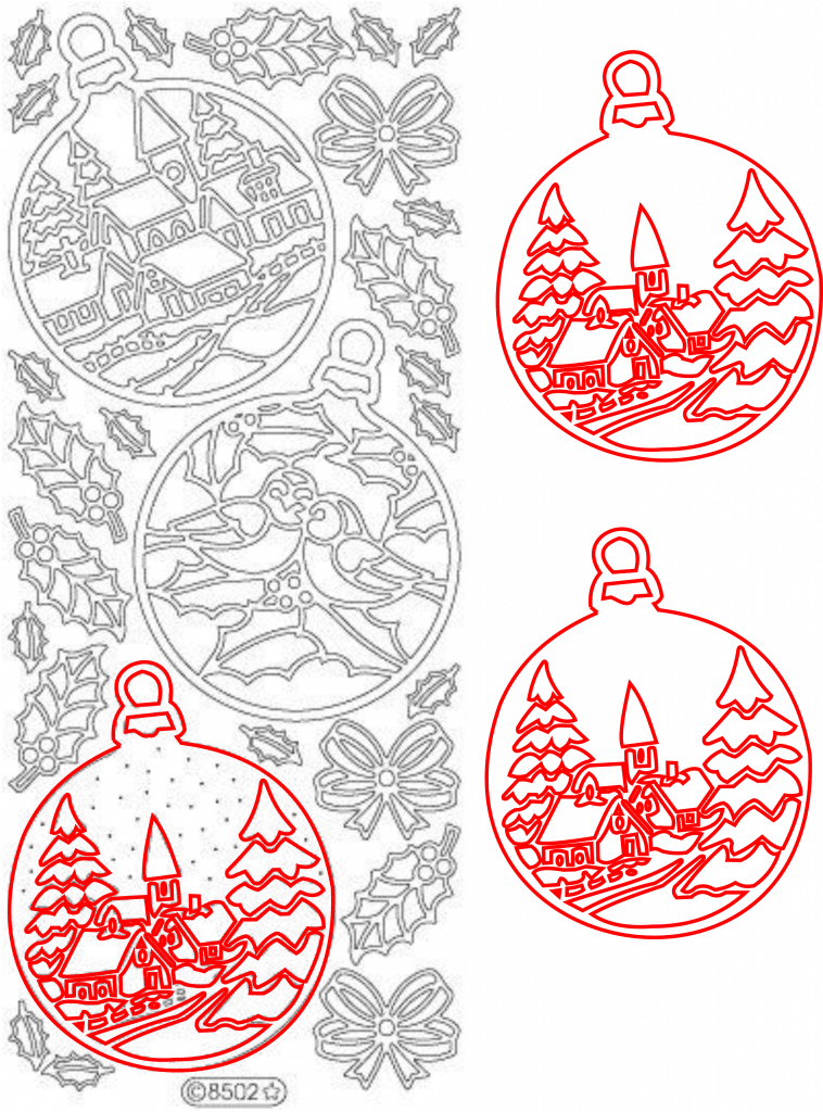 Esferas navideñas 1 — vector para corte CNC