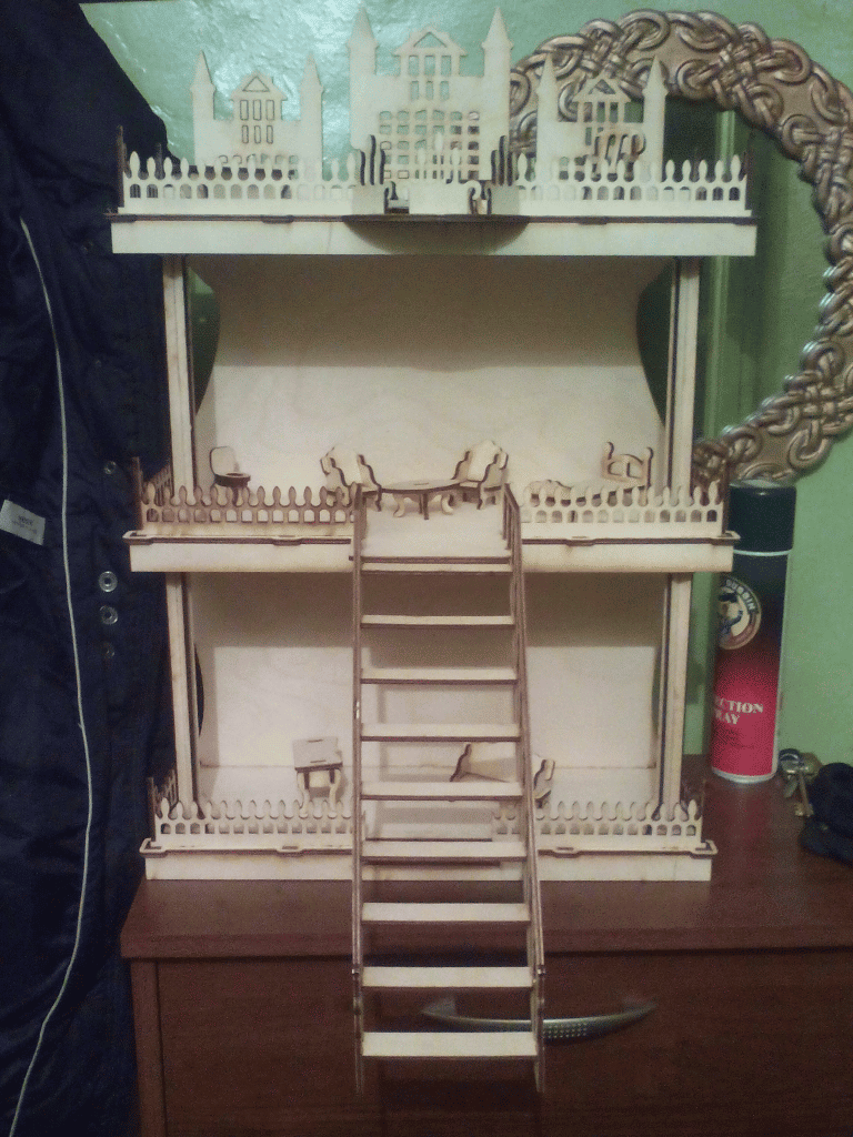 Castillo para muñecas — vector para corte CNC