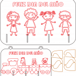 Percheros día del niño - Vector SVG DXF para CNC Router y Laser CO2 - Descargable gratis | Stanser
