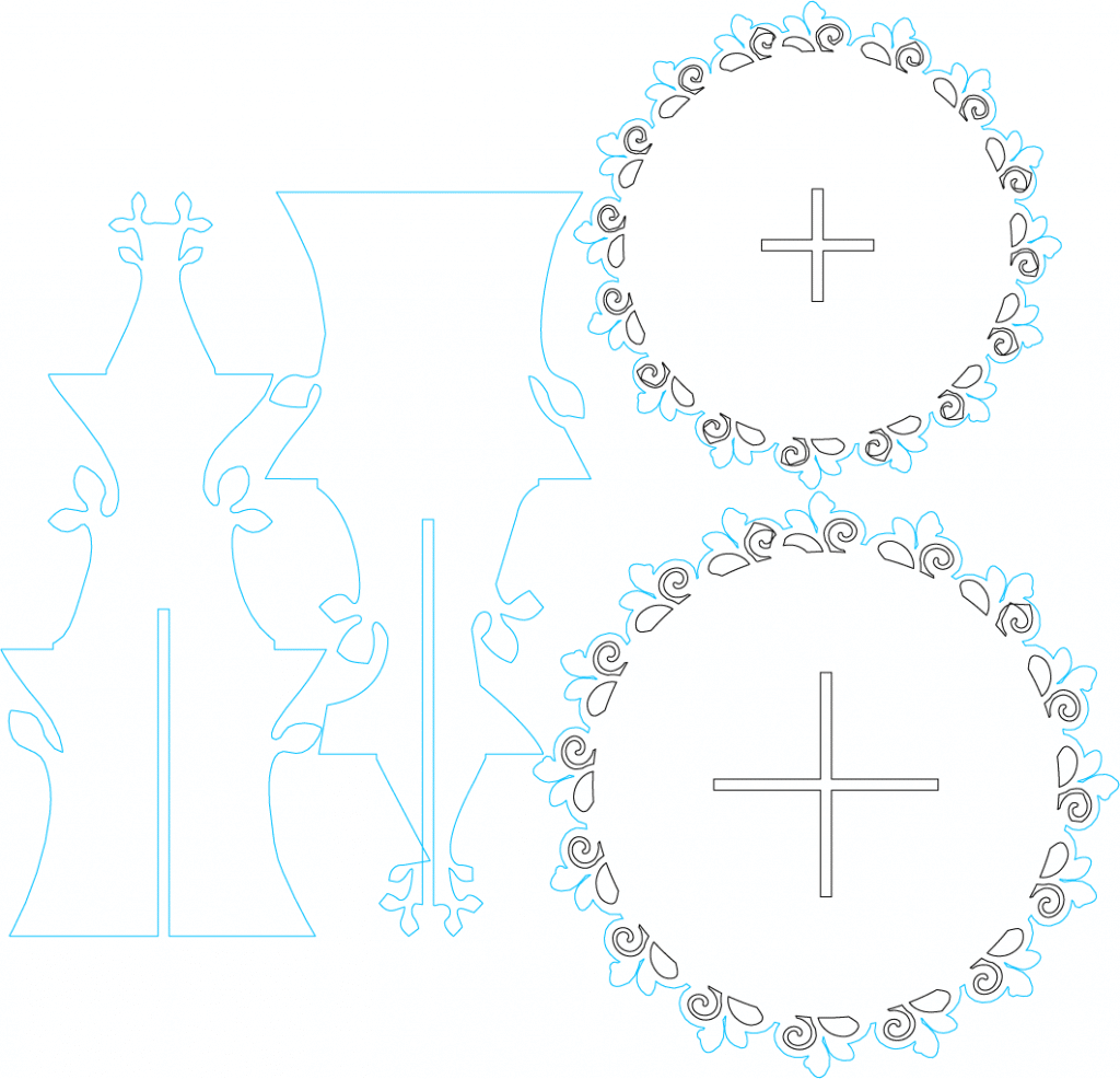 Repisa para cupcakes — vector para corte CNC