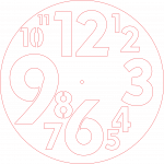 Reloj con números grandes - Vector SVG DXF para Laser CO2 - Descargable gratis | Stanser