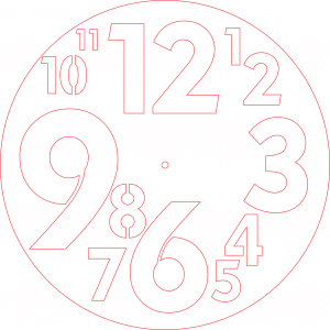 Reloj con números grandes