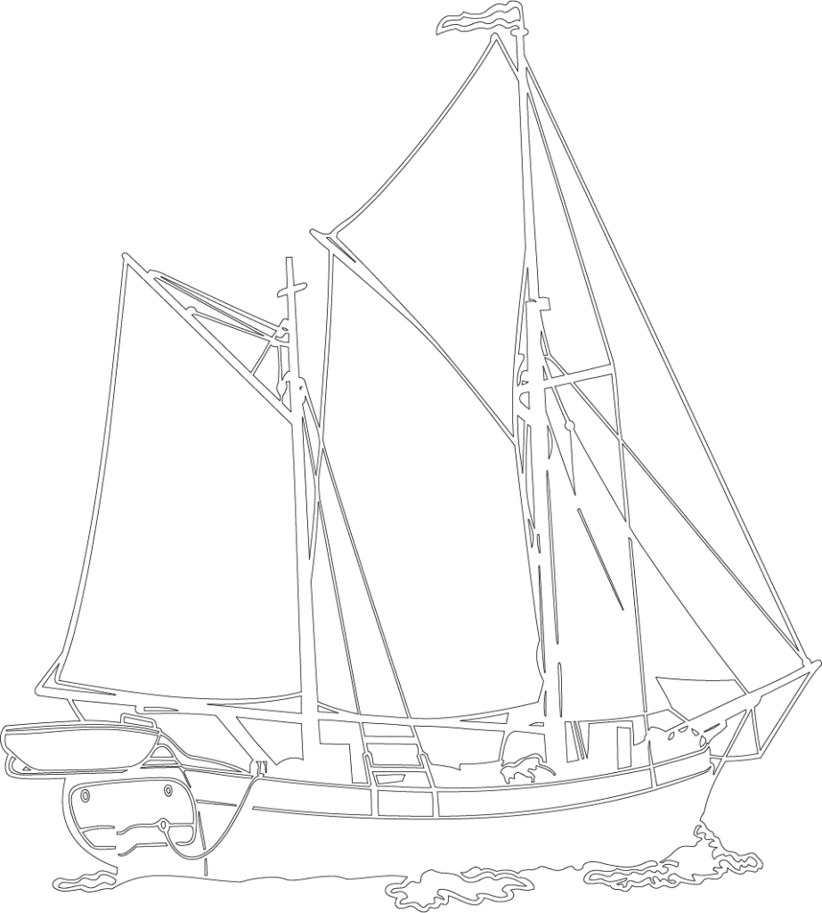 Embarcación de vela — vector para corte CNC
