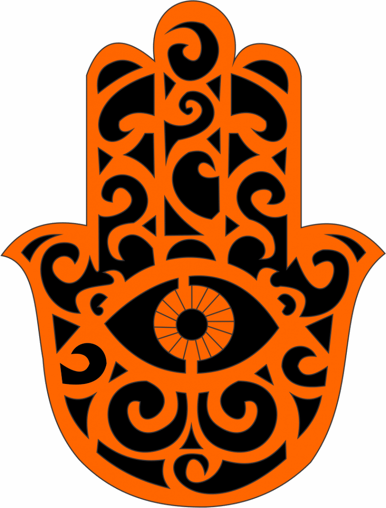 Mano de Fátima — vector para corte CNC