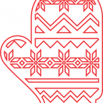 Guante navideño - Vector descarganle para corte CNC y grabado laser gratis | Stanser