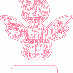Angelito con base - Vector SVG DXF para CNC Router y Laser CO2 - Descargable gratis | Stanser
