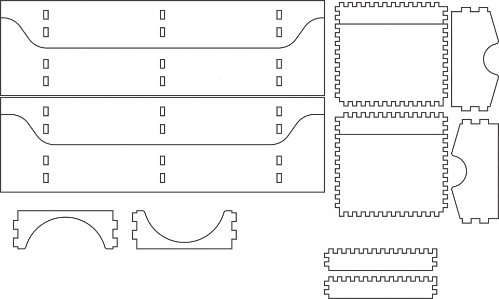 Caja para botella de vino — vector para corte CNC