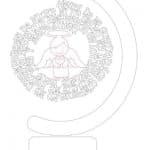 Colgante "Ángel de mi guarda" - Vector SVG DXF para CNC Router y Laser CO2 - Descargable gratis | Stanser