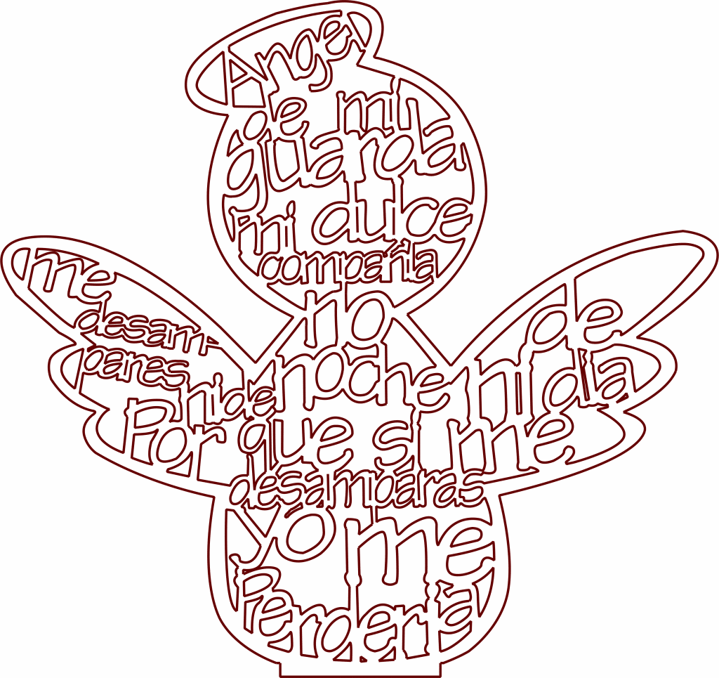 Ángel frontal — vector para corte CNC
