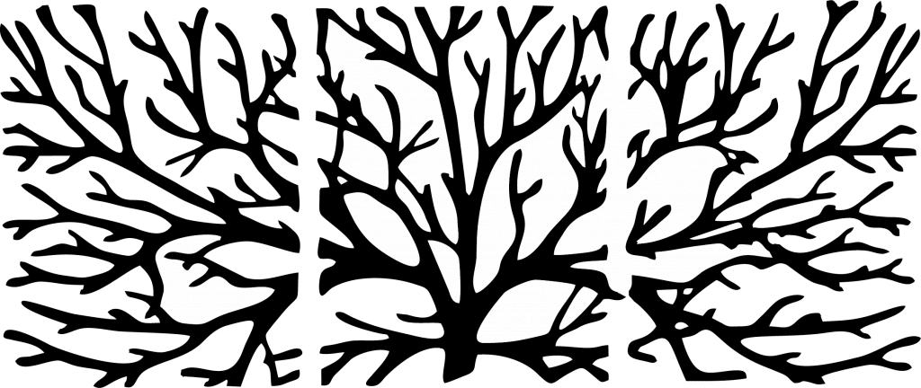 Árbol el tres secciones — vector para corte CNC