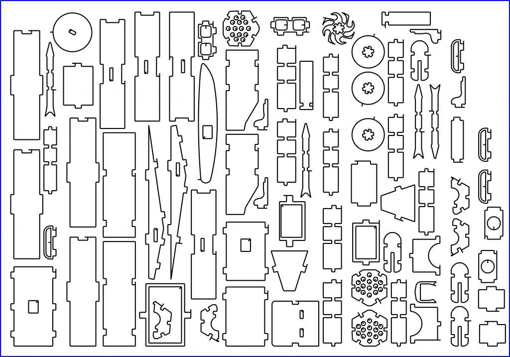 Avión Apache — vector para corte CNC