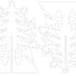 Árbol navideño con ángeles - Vector descarganle para corte CNC y grabado laser gratis | Stanser
