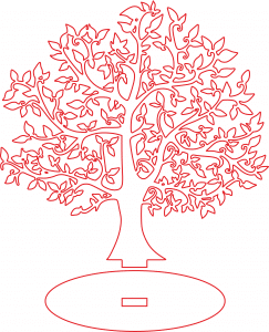 Árbol de copa redonda (Base circular)