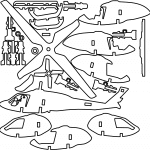 Helicóptero de ataque - Vector descarganle para corte CNC y grabado laser gratis | Stanser